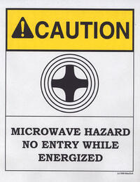 No Entry Microwave Hazard